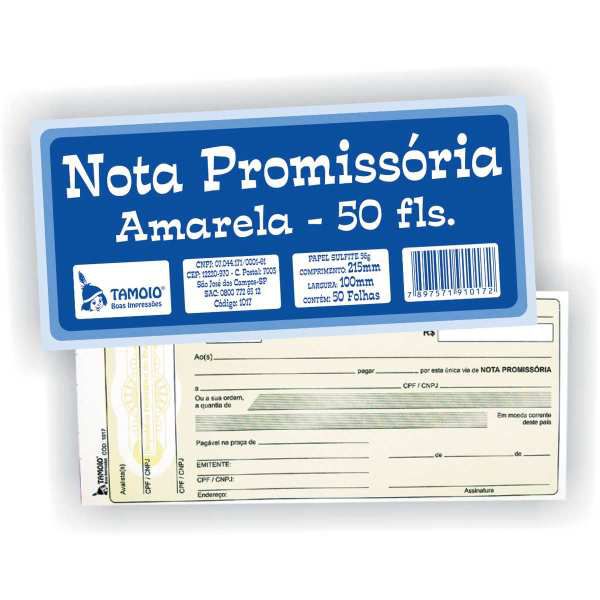 Impresso Talao Nota Promissoria 50Fls. Tamoio