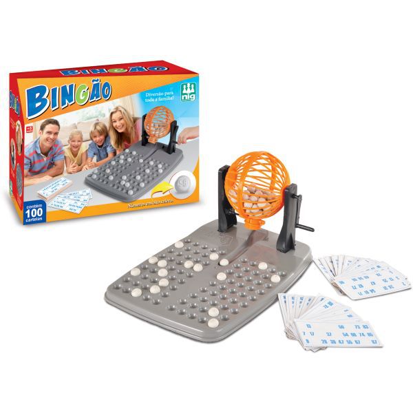 Jogo De Bingo Bingao 100 Cartelas Brinquedos Nig