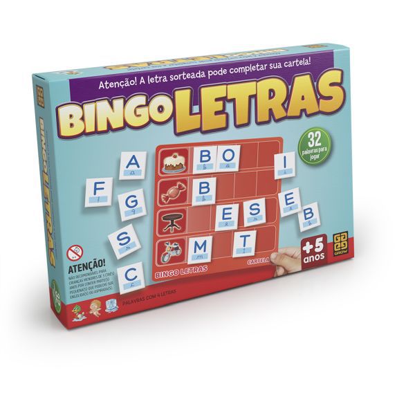 Jogo De Bingo Bingo Letras 5 A 8 Anos Grow