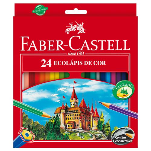 Lapis De Cor Sextavado Ecolapis 24 Cores S/kit Faber-Castell