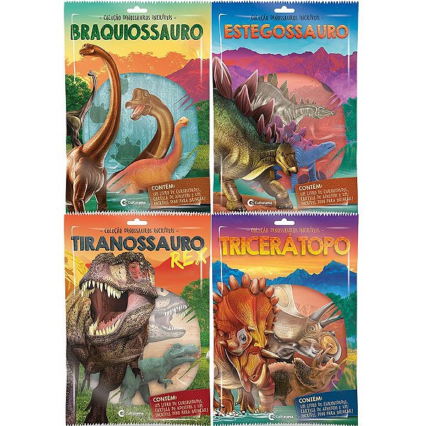 Livro Brinquedo Ilustrado Dinossauros Sort. C/ Miniatura Culturama