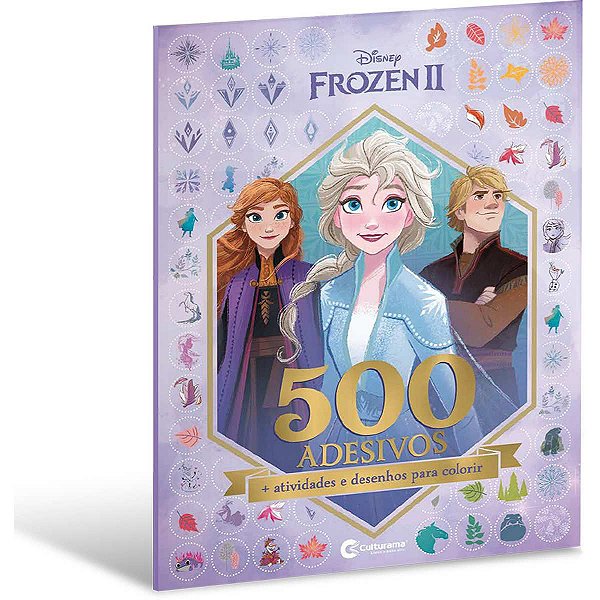 Livro Infantil Colorir Frozen Ii 500 Adesivos 44Pgs Culturama