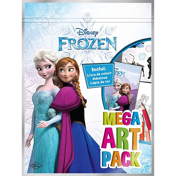 Livro Infantil Colorir Frozen Mega Art Pack Dcl