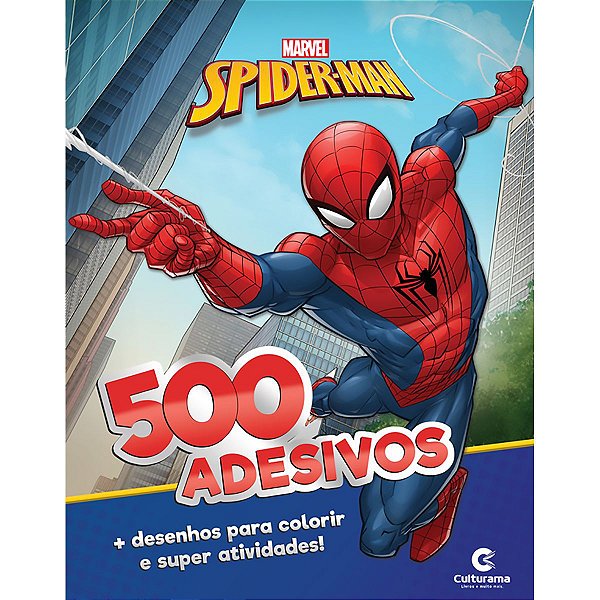 Livro Infantil Colorir Homem Aranha 500 Adesivos Culturama