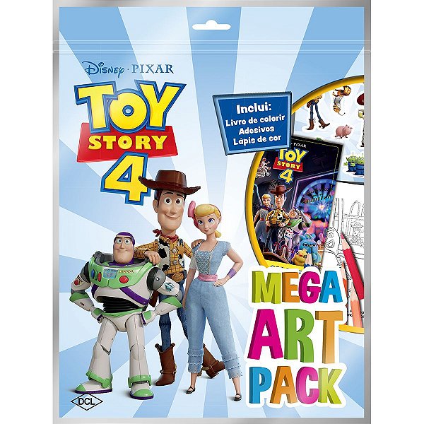 Livro Infantil Colorir Toy Story 4 Mega Art Pack Dcl