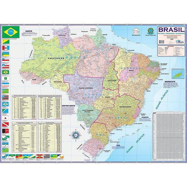 Mapa Periodico Brasil Politic/rodov Multimapas