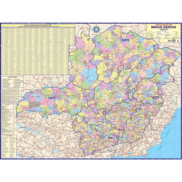 Mapa Periodico Est. De Minas Gerais Multimapas