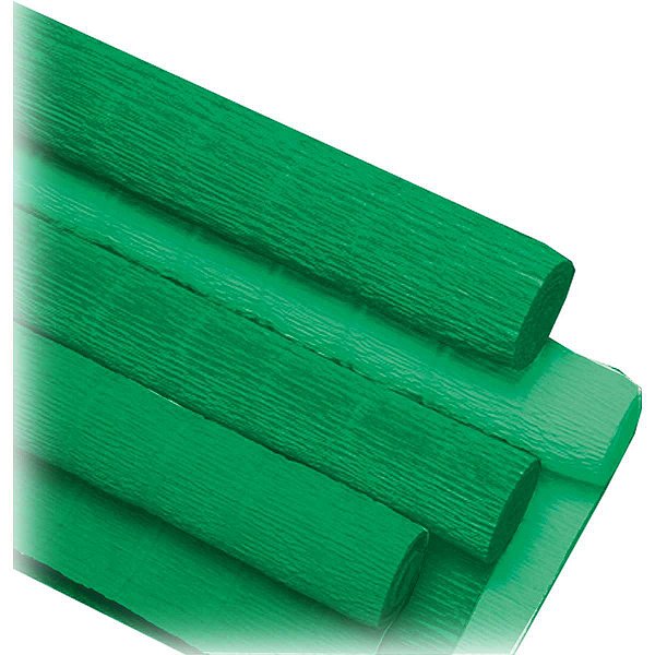 Papel Crepon Super Crepe 48Cmx2,50M Liso Verde Bandeira V.m.p.