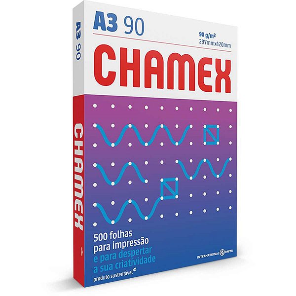 Papel Sulfite A3 Chamex Super 90G 500 Fls International Paper