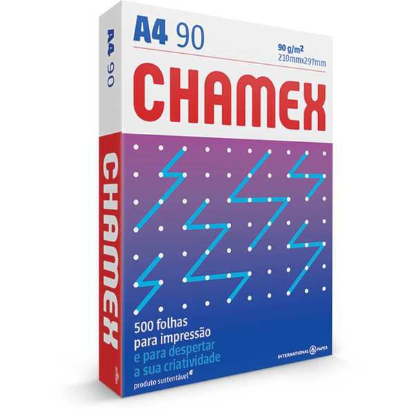 Papel Sulfite A4 Chamex Super 90G 500 Folhas International Paper