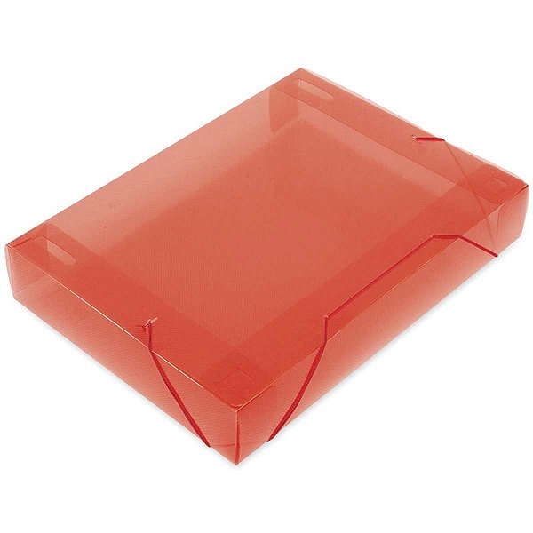 Pasta Aba Elastica Plastica Oficio 55Mm Vermelha Soft Polibras