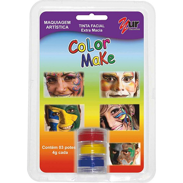 Pintura Facial Cremosa 3 Cores Colormake