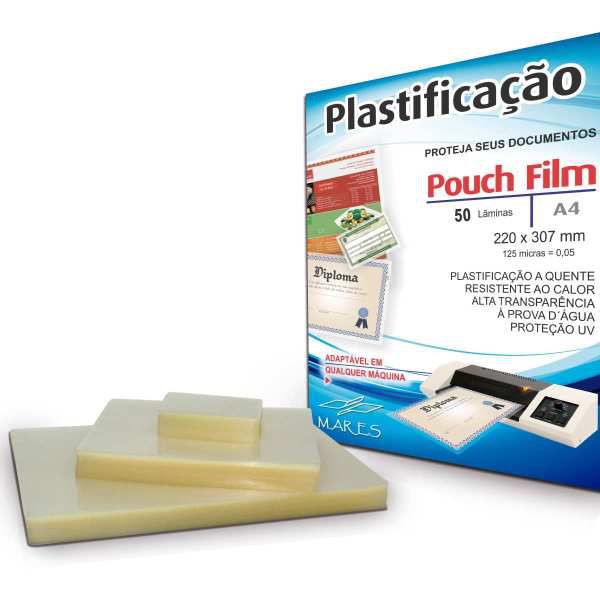Plastico Para Plastificacao Pouch Film A4 220X307 (0,05) Mares