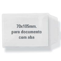 Porta Documento P/rg C/aba Cristal 7X10,5Cm. Acp