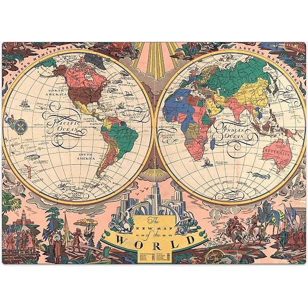 Quebra-Cabeca Cartonado O Novo Mapa Do Mundo 1000 Pcs Toyster