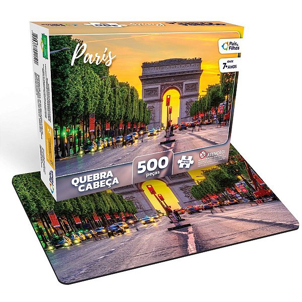 Quebra-Cabeca Cartonado Paris 500 Pecas Pais E Filhos