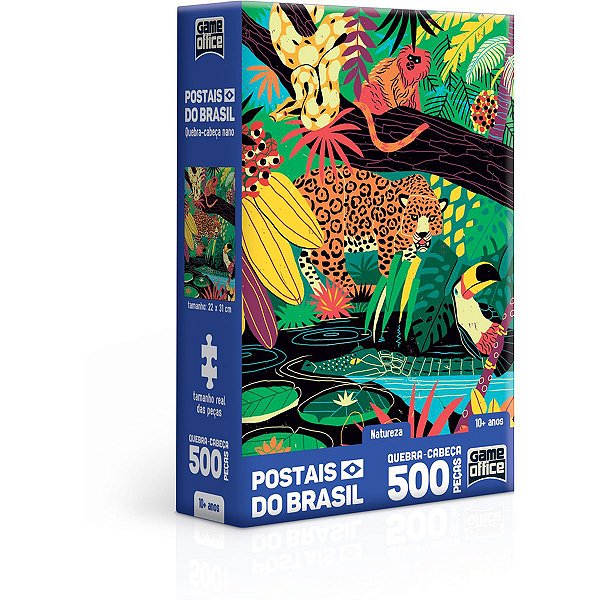 Quebra-Cabeca Cartonado Postais Brasil Natureza 500P N Toyster