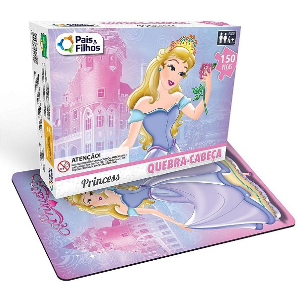 Quebra-Cabeca Cartonado Princesas 150 Pecas Pais E Filhos