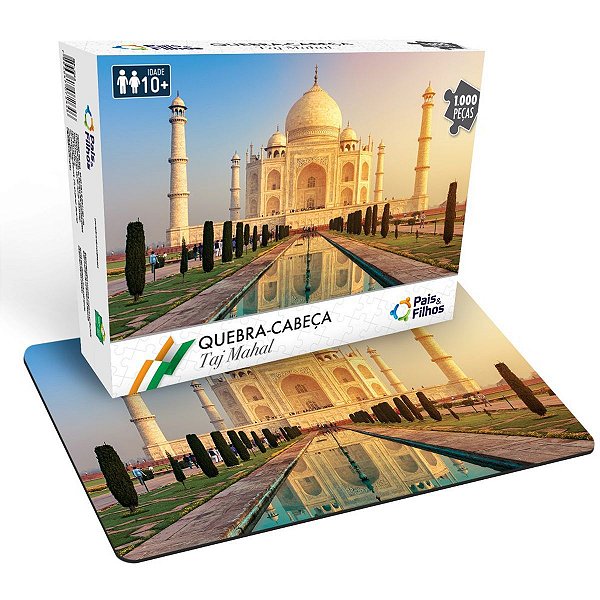 Quebra-Cabeca Cartonado Taj Mahal C/1000 Pecas Pais E Filhos