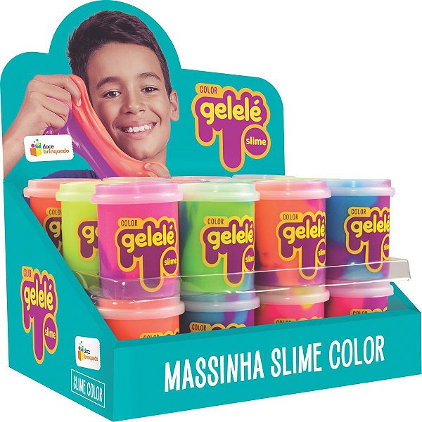 Slime Gelel&eacute; Slime Pote Color Doce Brinquedo