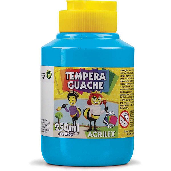 Tinta Guache 250Ml Azul Celeste Acrilex