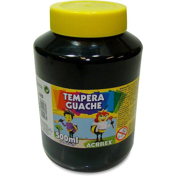 Tinta Guache 500Ml Preto Acrilex