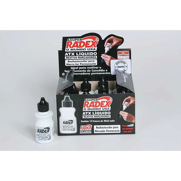 Tinta Marcador Permanente Reabastecedor 40Ml Preto Radex