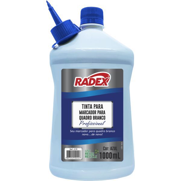 Tinta Marcador Quadro Branco Reabastecedor 1000Ml Azul Radex