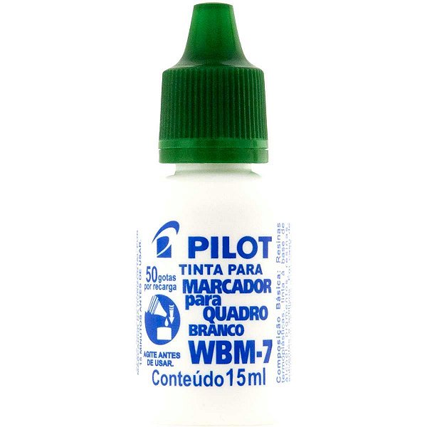 Tinta Marcador Quadro Branco Reabastecedor Wbm-7 Verde 15Ml Pilot