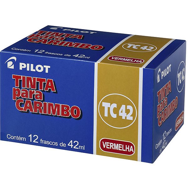 Tinta Para Carimbo 42Ml Vermelha Pilot