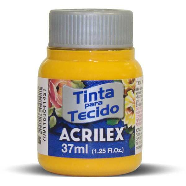 Tinta Tecido Fosca 037Ml Amarelo Cadmio Acrilex