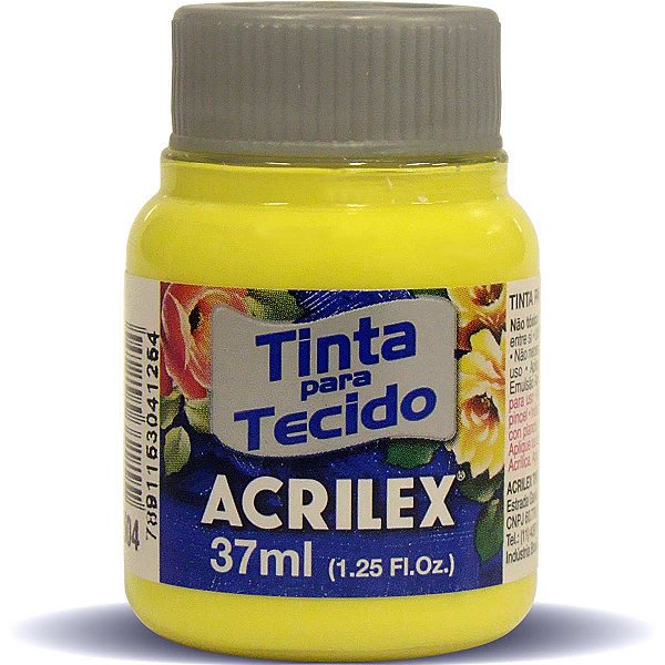 Tinta Tecido Fosca 037Ml Amarelo Limao Acrilex