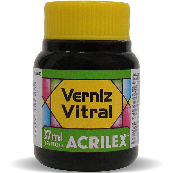 Verniz Vitral Verde Folha 37Ml. Acrilex