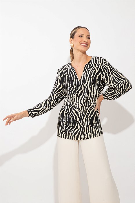 Camisa Animal Print Felinos