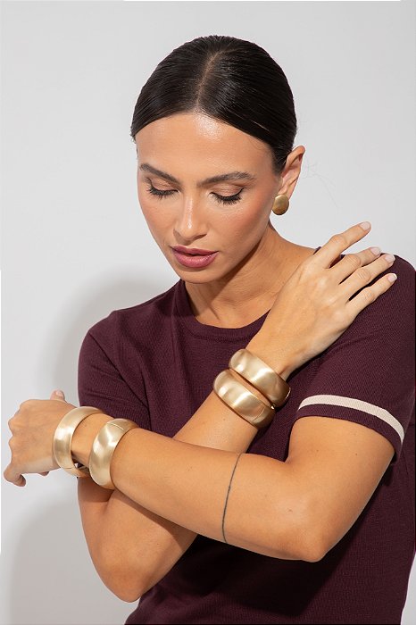 BRACELETE ZIZI DOURADO FOSCO
