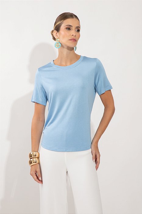 BLUSA SILK AZUL
