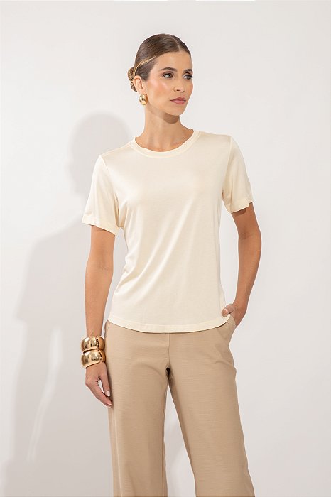 BLUSA SILK CREME