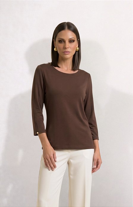 BLUSA SLIM CAFÉ