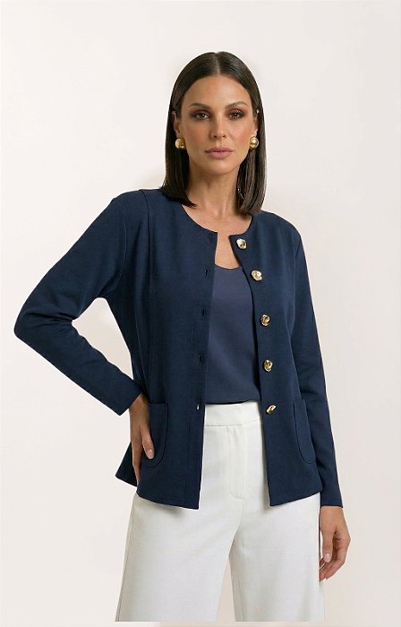 CARDIGAN ROYALE MARINHO