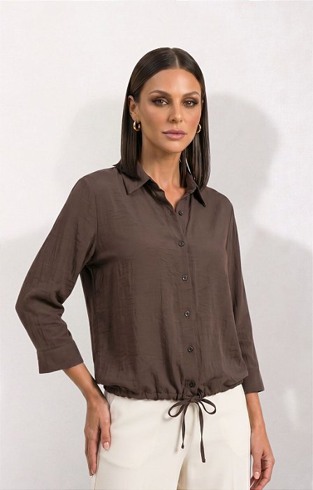 CAMISA SIGNOS CAFÉ