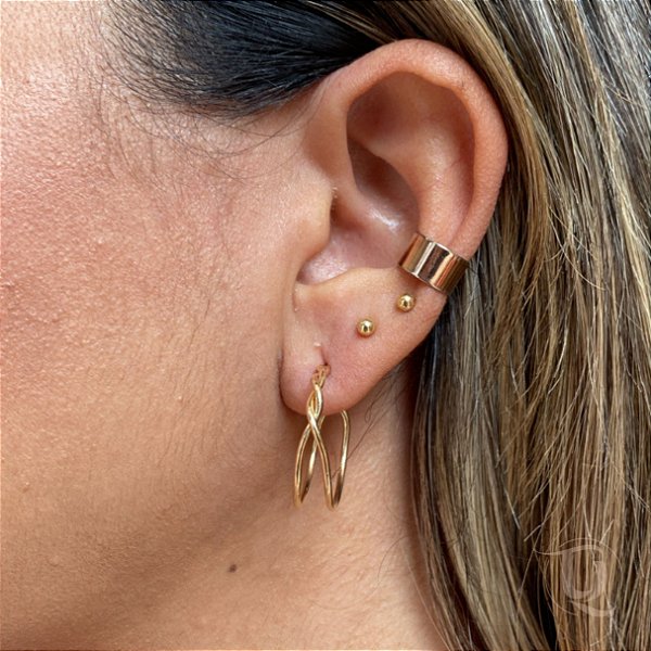 Brinco argola 2 fios