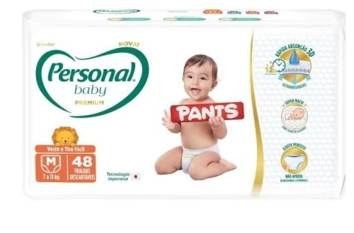 Fralda Personal Baby Premium Pants Média C/48