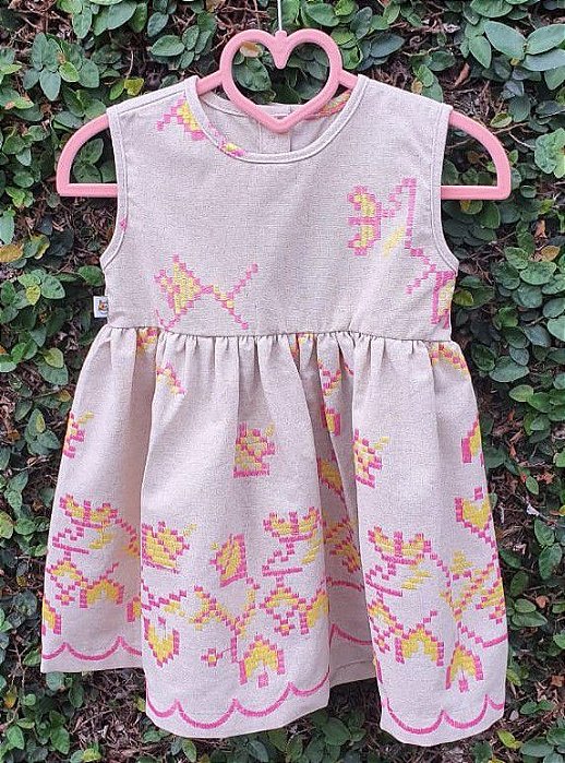 vestido infantil arco iris