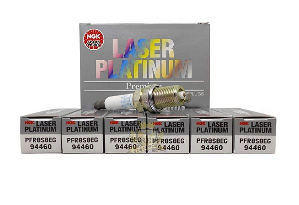 NGK PFR8S8EG VELA DE IGNIÇÃO LASER PLATINUM - 6 VELAS