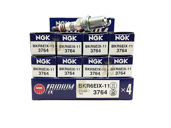 Jogo Vela Ignição Ngk Iridium Honda Fit 1.4 Lx Lxl 2003 2004 2005 2006 2007 2008 Gasolina Flex Gnv Bkr6eix11