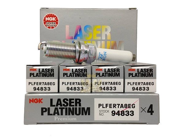 NGK PLFER7A8EG VELA DE IGNIÇÃO LASER PLATINUM 4 VELAS