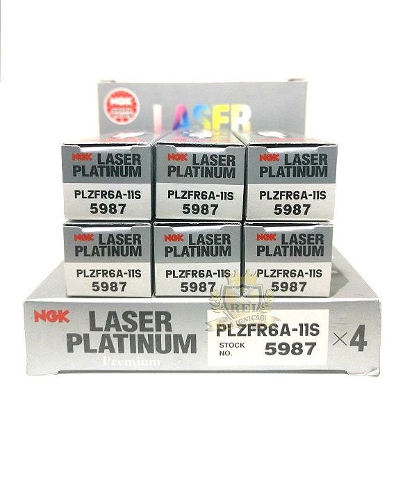 NGK PLZFR6A11S VELA DE IGNIÇÃO LASER PLATINUM 6 VELAS