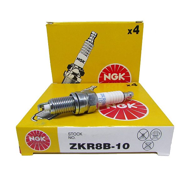 NGK ZKR8B10   VELA DE IGNIÇÃO 4 VELAS