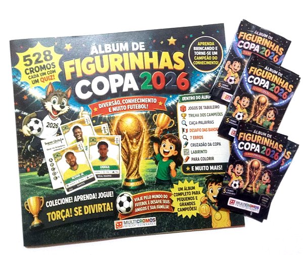 Album Educativo Inédito COPA 2026 - Coleção Completa