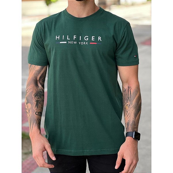 Camiseta Tommy Hilfiger New York Verde Escuro - KS MULTIMARCAS